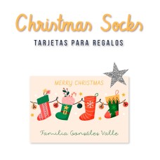 Navidad Tarjetas Christmas Socks Navidad Tarjetas Christmas Socks