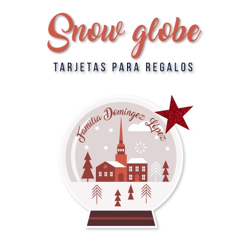 Navidad Tarjetas Snow Globe Navidad Tarjetas Snow Globe