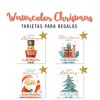 Navidad Tarjetas Watercolor Christmas Navidad Tarjetas Watercolor Christmas