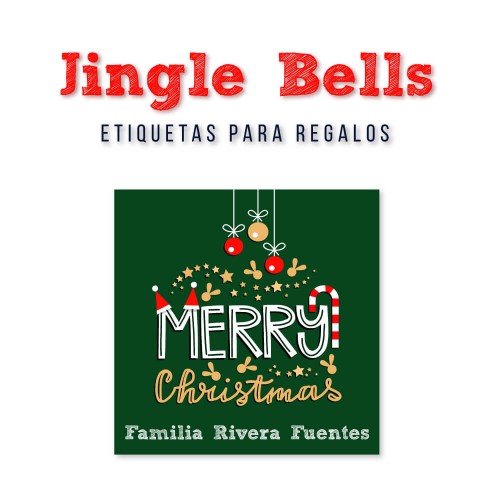 Navidad Etiquetas Jingle Bells Navidad Etiquetas Jingle Bells