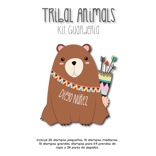 Kit Guarderia Tribal Animals Kit Guarderia Tribal Animals