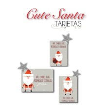Navidad Tarjetas Cute Santa Navidad Tarjetas Cute Santa