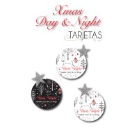 Navidad Tarjetas Xmas Day & Night Navidad Tarjetas Xmas Day & Night