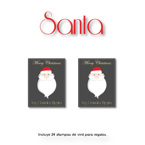 Navidad Etiquetas Santa Navidad Etiquetas Santa