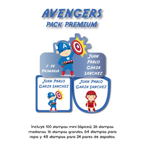 Pack Premium Ropa, Zapatos y Escuela Avengers Pack Premium Ropa, Zapatos y Escuela Avengers