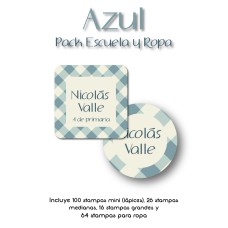 Pack Clothes & School Azul