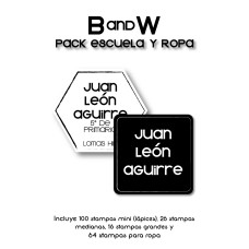 Pack Clothes & School B&W