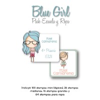 Pack Clothes & School Blue Girl