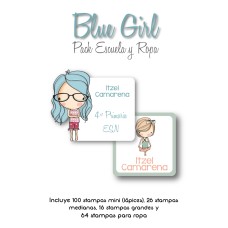 Pack Clothes & School Blue Girl