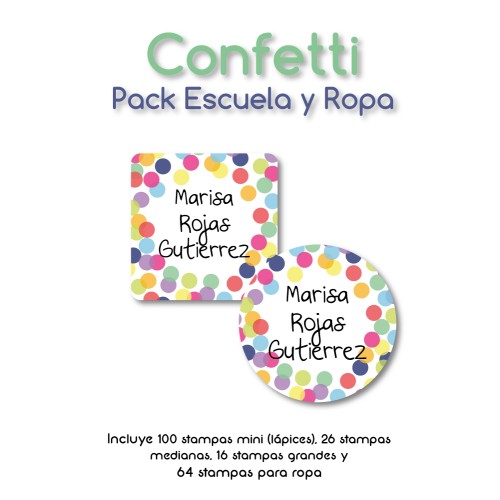 Pack Clothes & School Confetti Pack Clothes & School Confetti