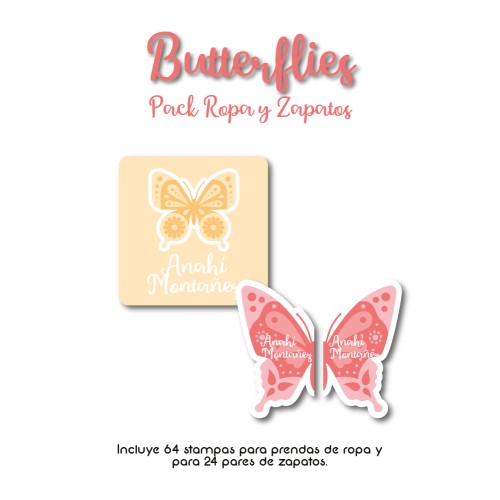 Pack Clothes & Shoes Butterflies Pack Clothes & Shoes Butterflies