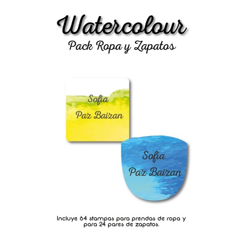 Pack Clothes & Shoes WaterColour Pack Clothes & Shoes WaterColour
