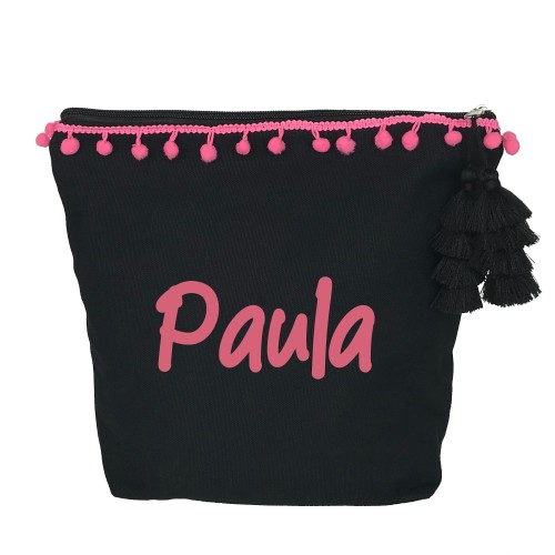Neceser Grande Negro Rosa Neceser Grande Negro Rosa